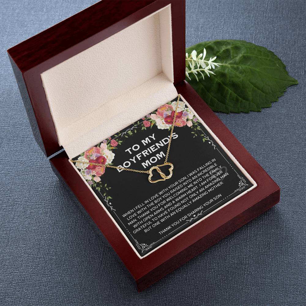 To My Boyfriend Mom Everlasting Love Necklace, Custom Birthday Mother's Day Gifts For Mother In Law Mother's Day Gifts For Boyfriend Mom From Girlfriend