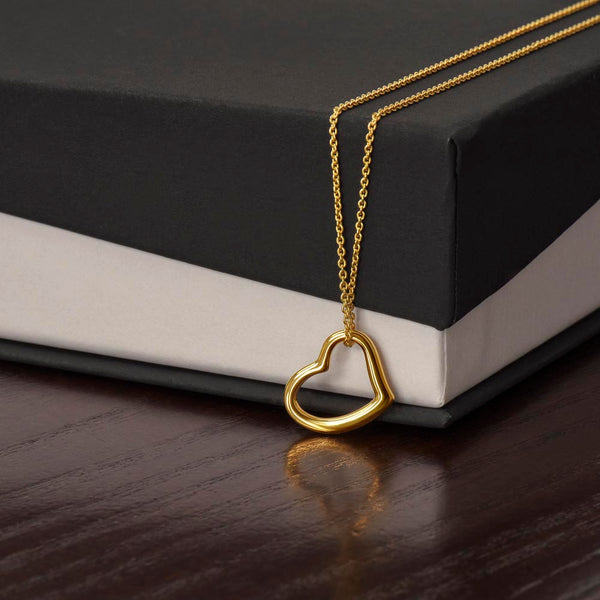 To my Soulmate Delicate Heart Necklace No message card