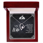 To my wife you are the missing puzzle piece Forever Love Necklace