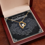Forever Love Necklace Soulmate message card