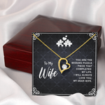 To my wife you are the missing puzzle piece Forever Love Necklace