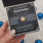 Love Knot Necklace To My Beautiful Soulmate message card