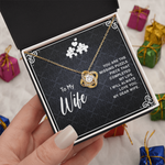 To my wife you are the missing puzzle piece Love Knot Necklace