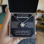 Love Knot Necklace To My Beautiful Soulmate message card