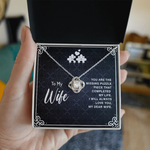 To my wife you are the missing puzzle piece Love Knot Necklace