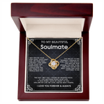 Love Knot Necklace To My Beautiful Soulmate message card