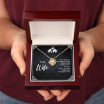 To my wife you are the missing puzzle piece Love Knot Necklace