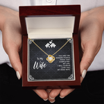 To my wife you are the missing puzzle piece Love Knot Necklace