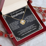 Love Knot Necklace To My Beautiful Soulmate message card