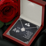 To my wife you are the missing puzzle piece Love Knot Necklace