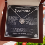 Love Knot Necklace To My Beautiful Soulmate message card