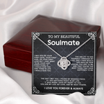 Love Knot Necklace To My Beautiful Soulmate message card