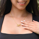 To my Soulmate Interlocking Hearts Necklace message card