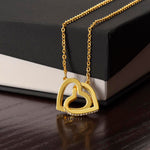 To my Soulmate Interlocking Hearts Necklace message card