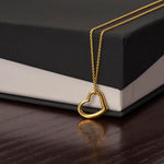 To my Soulmate Delicate Heart Necklace No message card