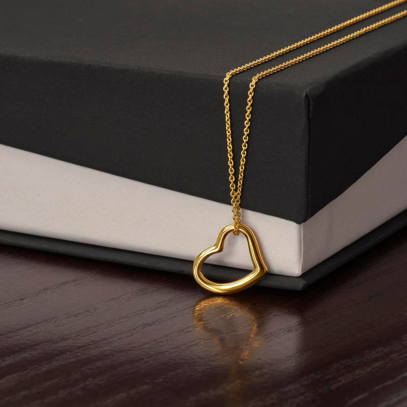 To my Soulmate Delicate Heart Necklace No message card