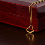To my Soulmate Delicate Heart Necklace No message card
