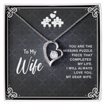 To my wife you are the missing puzzle piece Forever Love Necklace