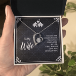 To my wife you are the missing puzzle piece Forever Love Necklace