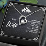 To my wife you are the missing puzzle piece Forever Love Necklace