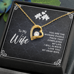 To my wife you are the missing puzzle piece Forever Love Necklace