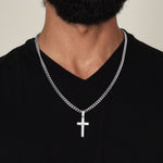 To my Son Artisan Cross Cuban Link Chain message card