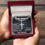 Artisan Cross Cuban Link Chain To My Husband message card