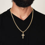 To my Son Artisan Cross Cuban Link Chain message card